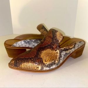 CHINESE LAUNDRY snakeskin mules size 6.5